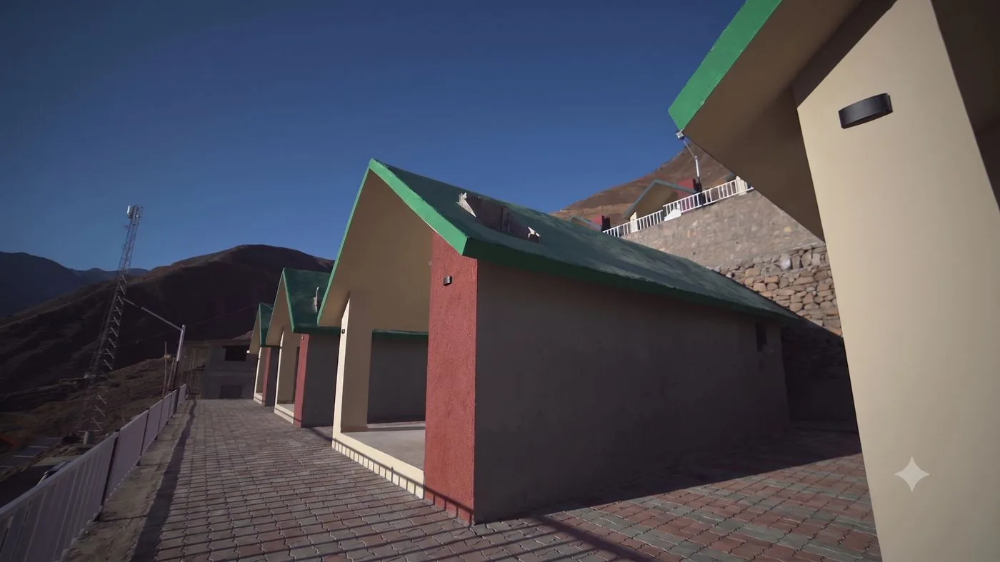 1 Bed Cottage, green-roofed cottages on the Naran Club terrace